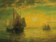 unknow artist A Golden Sunset oil painting reproduction